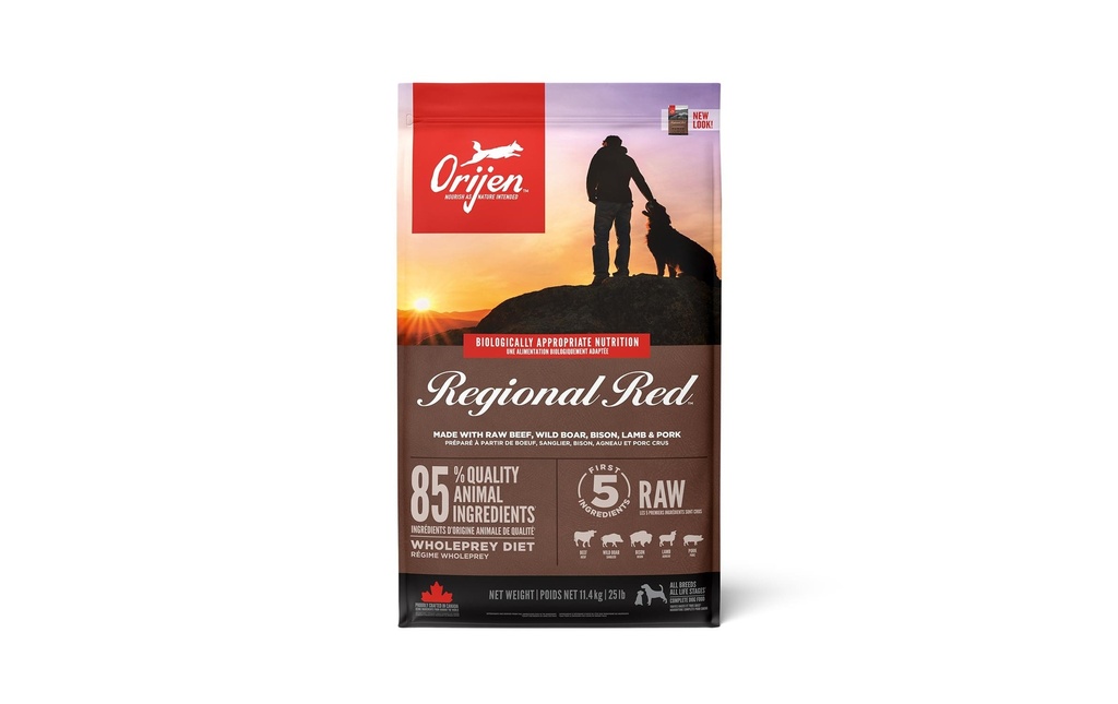 Orijen Alimentation sèche Dog Regional Red avec viande de boeuf, 11.4 kg