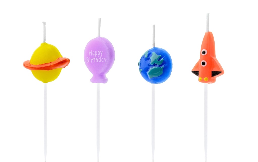 Partydeco Bougie Kosmos 4 Pièce/s
