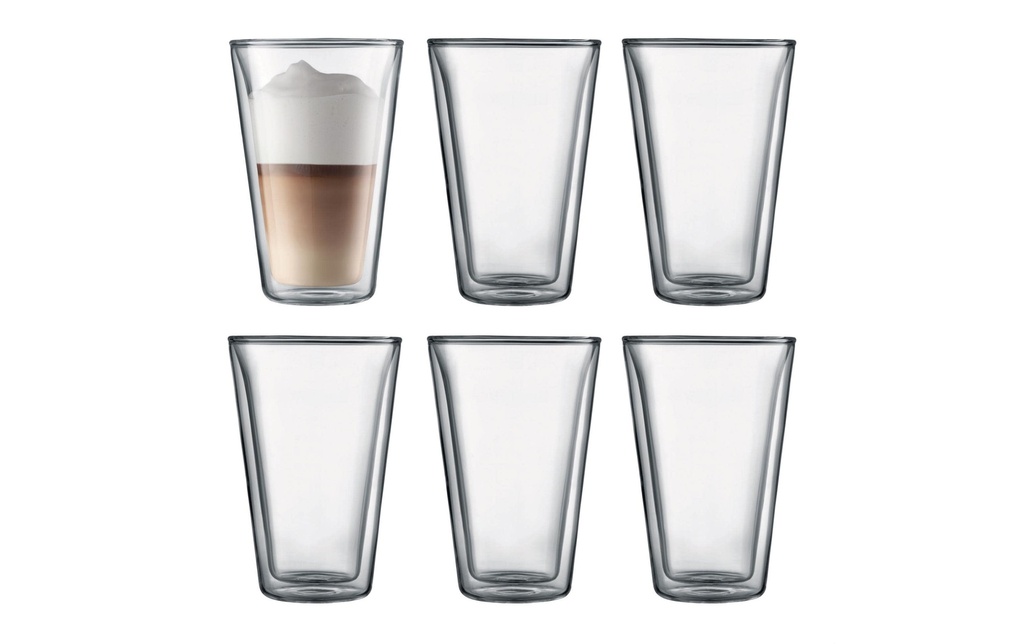 Bodum Gobelet isotherme Canteen 400 ml, 6 Pièce/s, Transparent