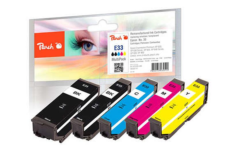 Peach Encre Epson No. 33 / T3377 BK, PBK, C, M, Y
