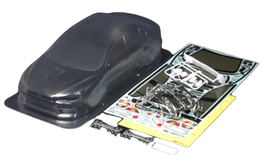 Tamiya Carrosserie Mitsubishi Lancer Evo X, non peinte, 190 mm, 1:10
