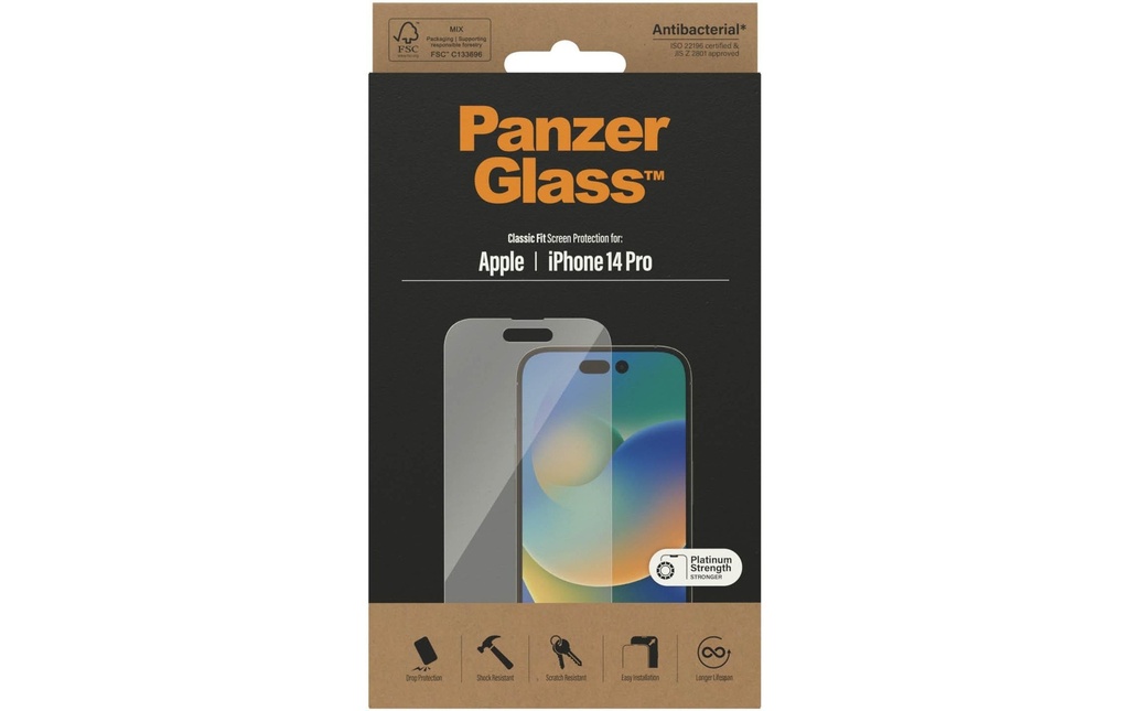 Panzerglass Protection d’écran Classic Fit iPhone 14 Pro