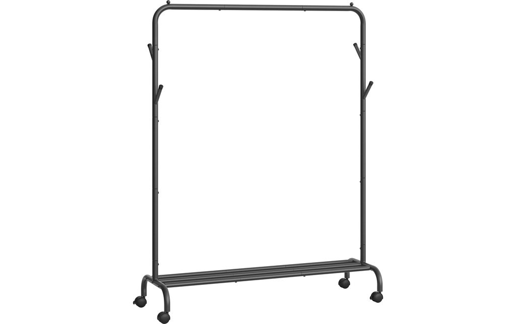 Songmics Porte-manteau sur roulettes Noir