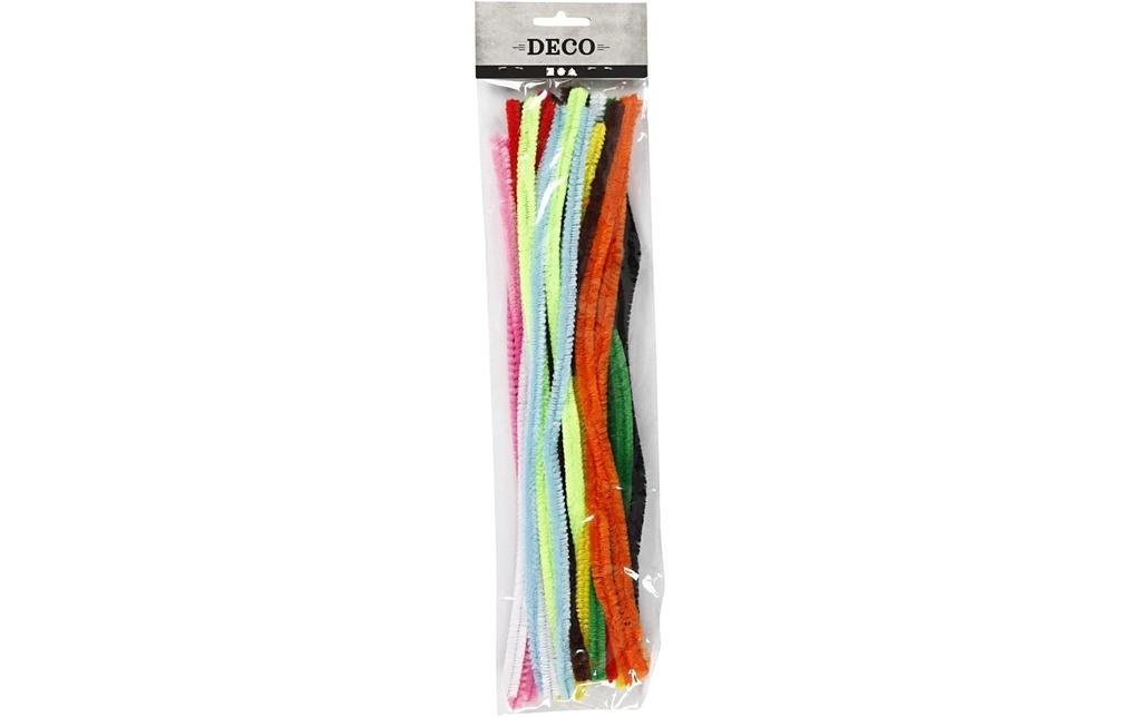 Creativ Company Fil-chenille 9 mm, 25 pièces, diverses couleurs