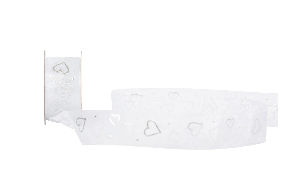 Spyk Ruban cadeau Passion 25 mm x 3 m, Blanc