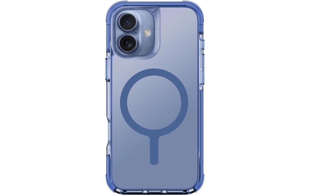 Uniq Coque arrière Combat Hybrid iPhone 16 Maglick Bleu