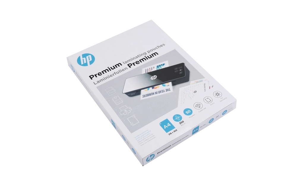 HP Film laminé Premium A4, 250 µm, 50 Pièce/s, brillant