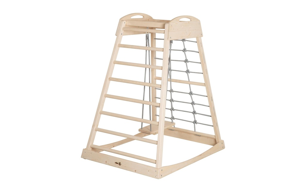 roba Tour de jeux Montessori Indoor Bois massif naturel non traité