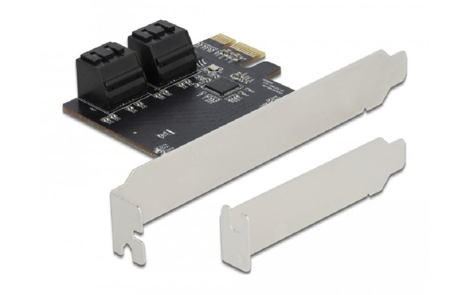 Delock Contrôleur SATA Carte SATA PCI Express x1 à 4 ports affichage LED