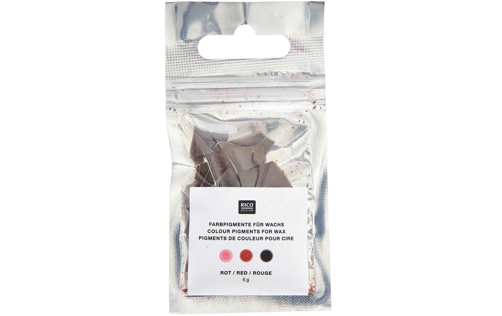 Rico Design Couleurs de cire Couleur des bougies 5 g, rouge