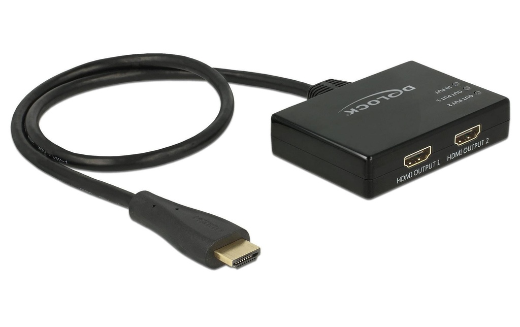 Delock Diviseur de signaux à 2 ports HDMI - HDMI 4K/30Hz