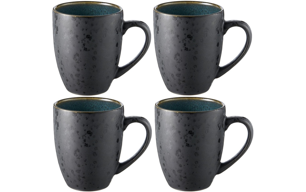 Bitz Tasse à café 300 ml, 4 Pièce/s, Noir/Vert foncé