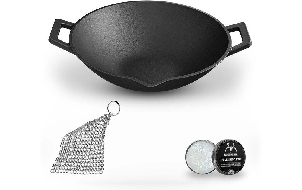 Gusskoenig Poêle à wok cuite au four 36 cm