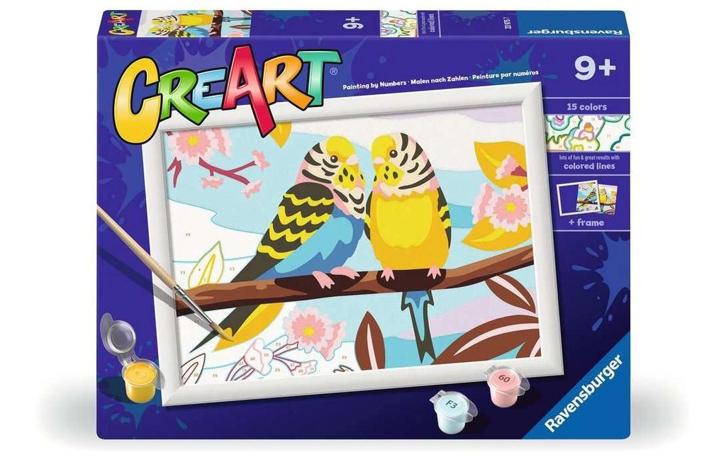Ravensburger Peinture avec chiffres CreArt Lovely Budgies