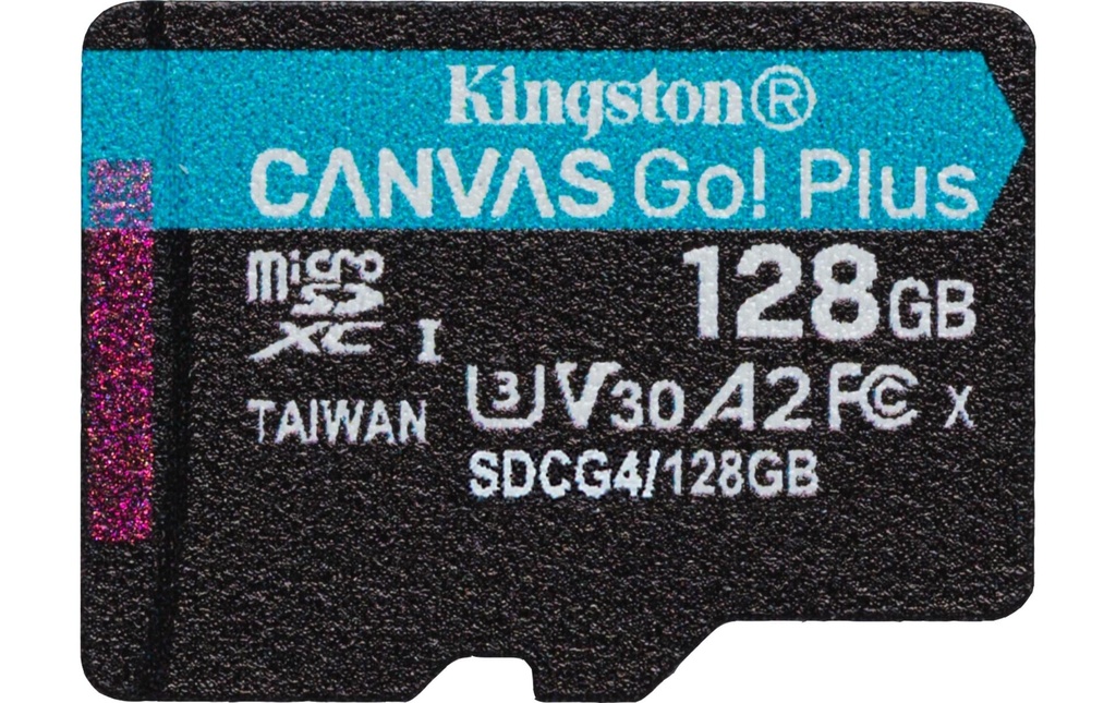 Kingston Carte microSDXC Canvas Go! Plus 128 GB, sans adaptateur
