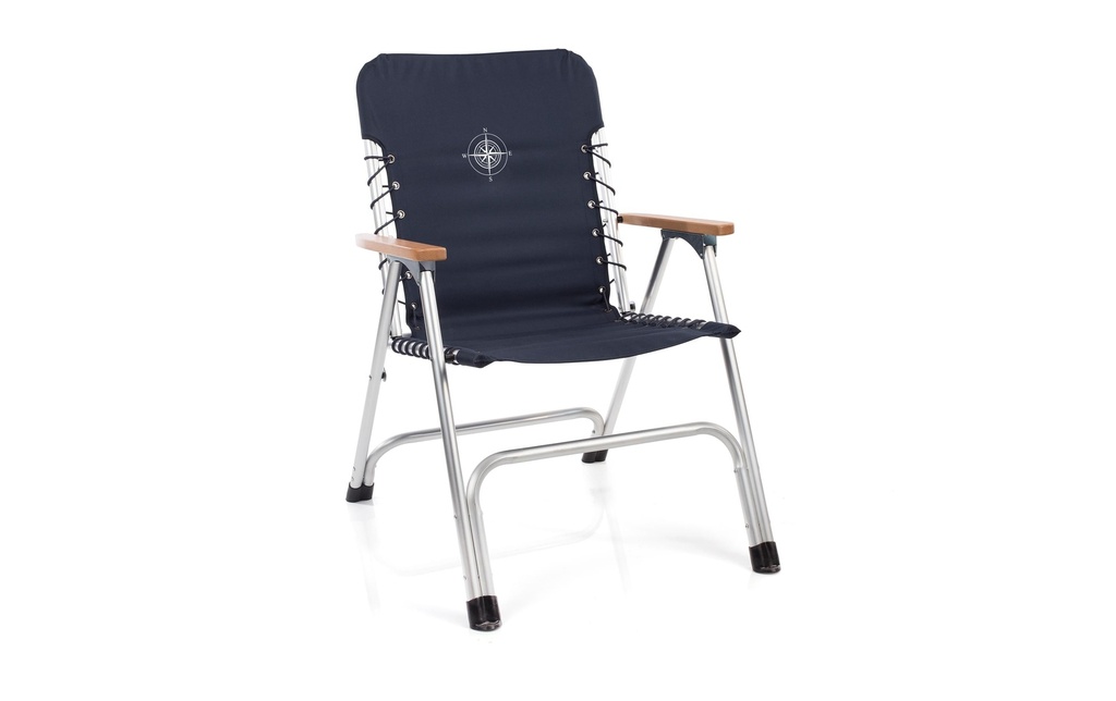 Campart Chaise de camping Pescara Bleu foncé