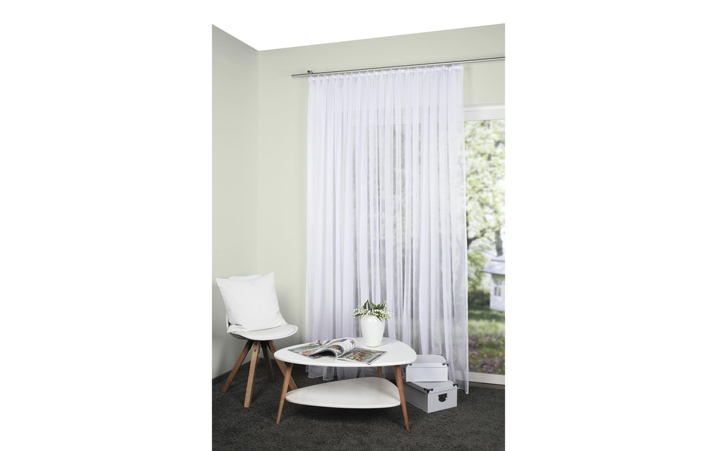 Stotz Decor AG Rideaux ajourés avec galons autoplissants et patins  Chur 300 cm x 225 cm