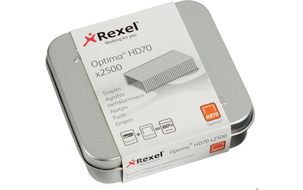 REXEL Agrafes Optima HD70 (2500 pces)