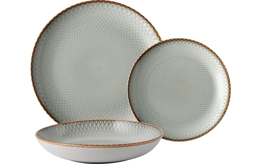 Lunasol Assiette non décorative Elements Day Mandala 12 pcs. bleu clair
