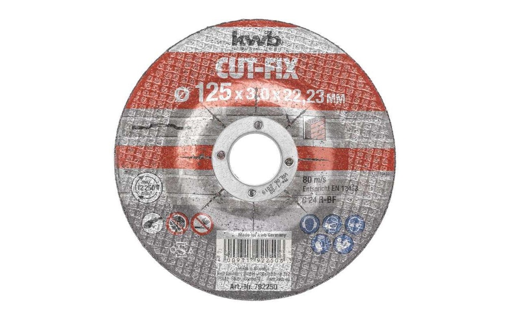 kwb Disque à trancher CUT-FIX, Pierre Ø 125 x 3.0 mm