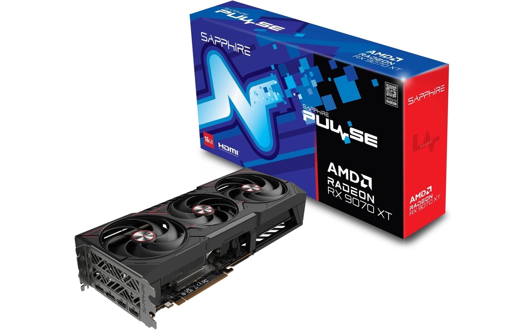 SAPPHIRE Carte graphique PULSE AMD Radeon RX 9070 XT 16 GB