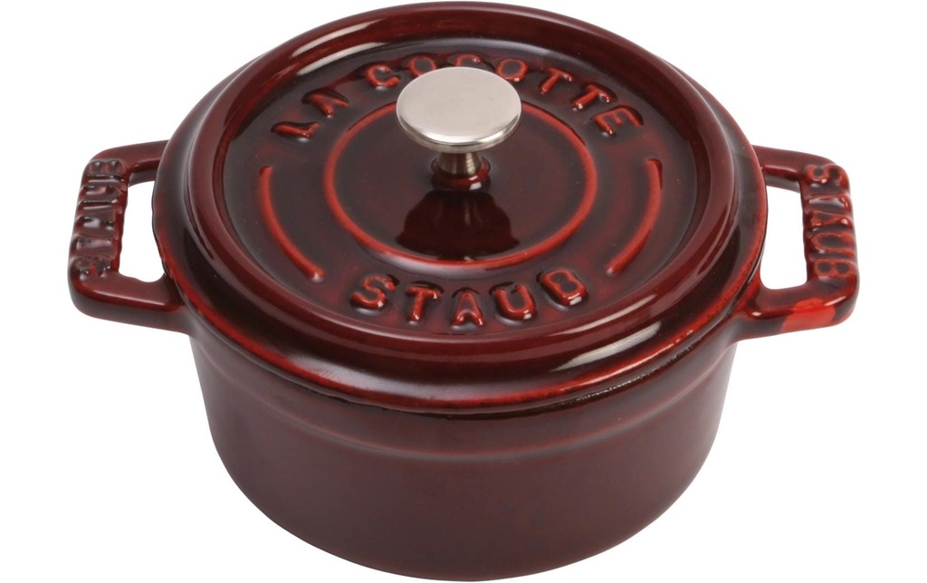Staub Rôtisseur Mini cocotte 10 cm, Rouge bordeaux, 0.25 l