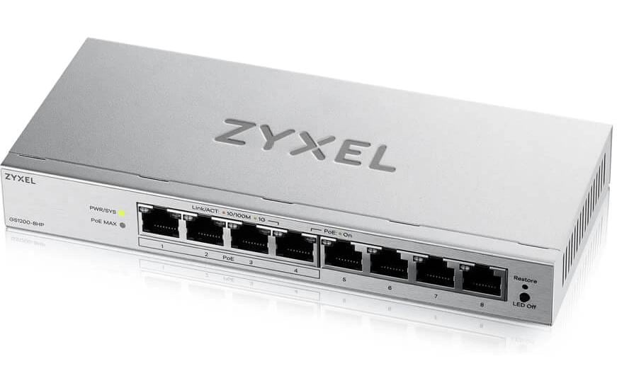 Zyxel PoE+ Switch GS1200-8HP v3 8 ports