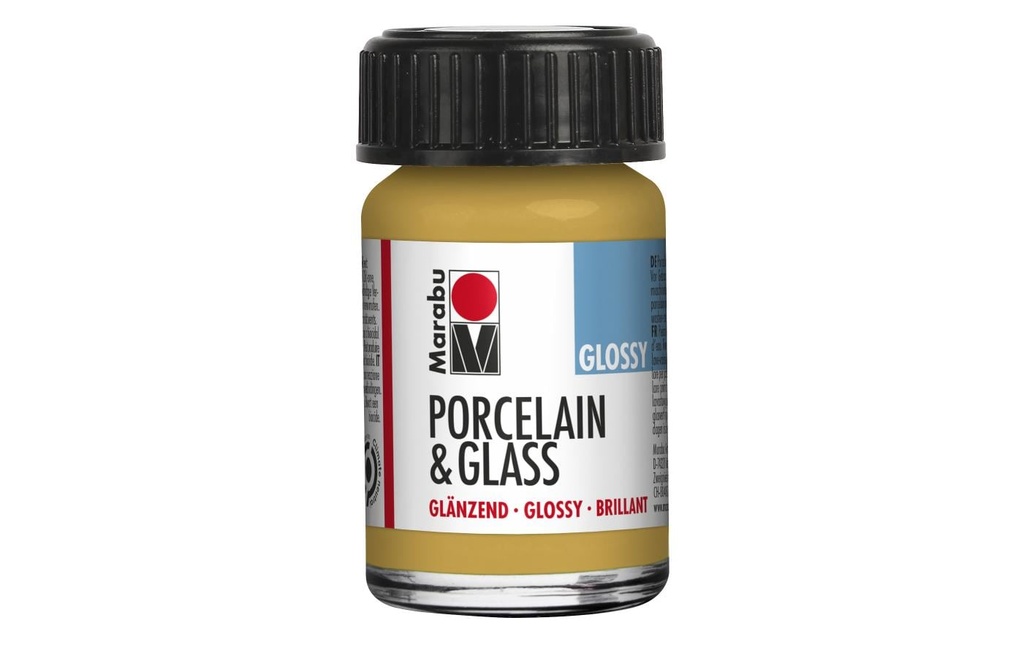 Marabu Peinture sur verre et porcelaine 784 Or métallique, 15 ml