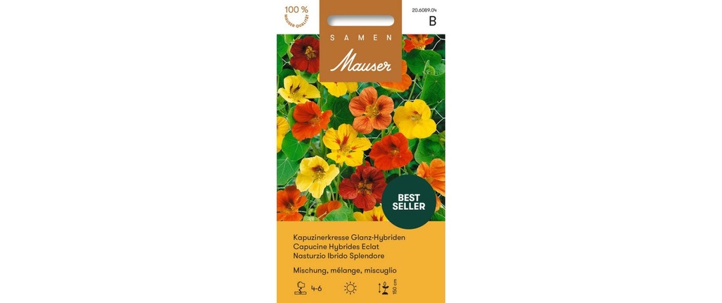 Samen Mauser Fleurs comestibles Gloss de capucineHybrides de capucine