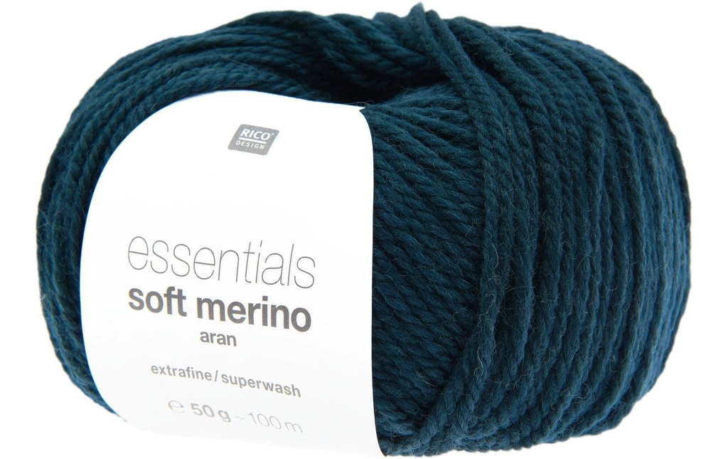 Rico Design Laine Soft Merino aran 50 g, Pétrole