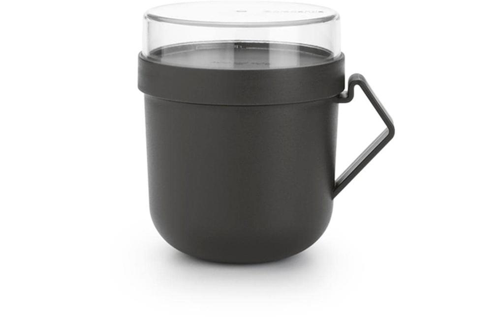 Brabantia Contenant pour la soupe Make & Take 600 ml, Gris foncé