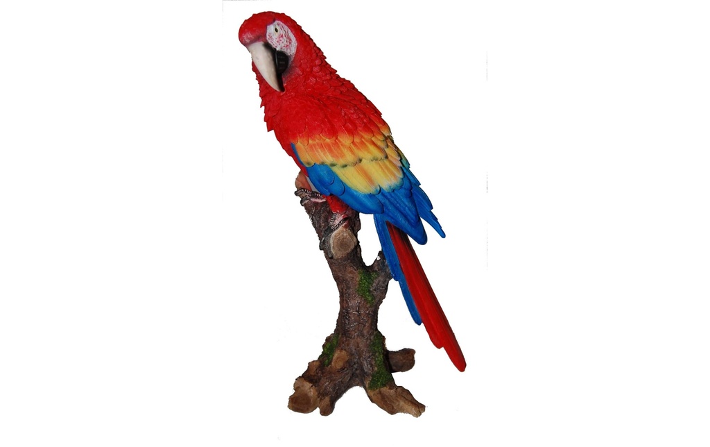 Vivid Arts Figure décorative Perroquet ara rouge