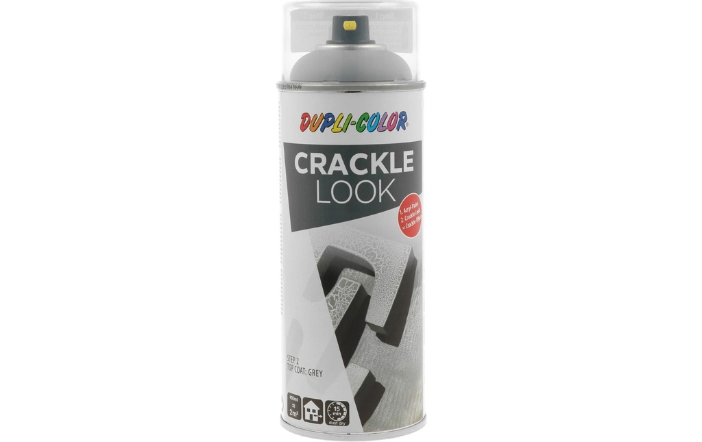 DUPLI-COLOR Acrylique en bombe Crackle Look Gris, 400 ml