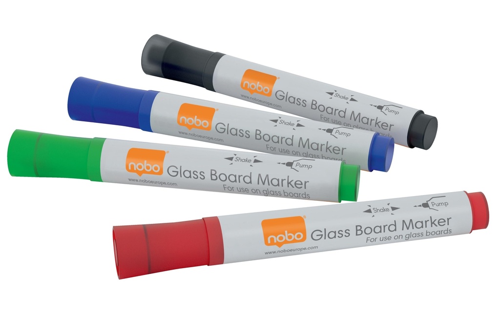NOBO Marqueurs pr.verre ass.ét.é 4 (4 pces)