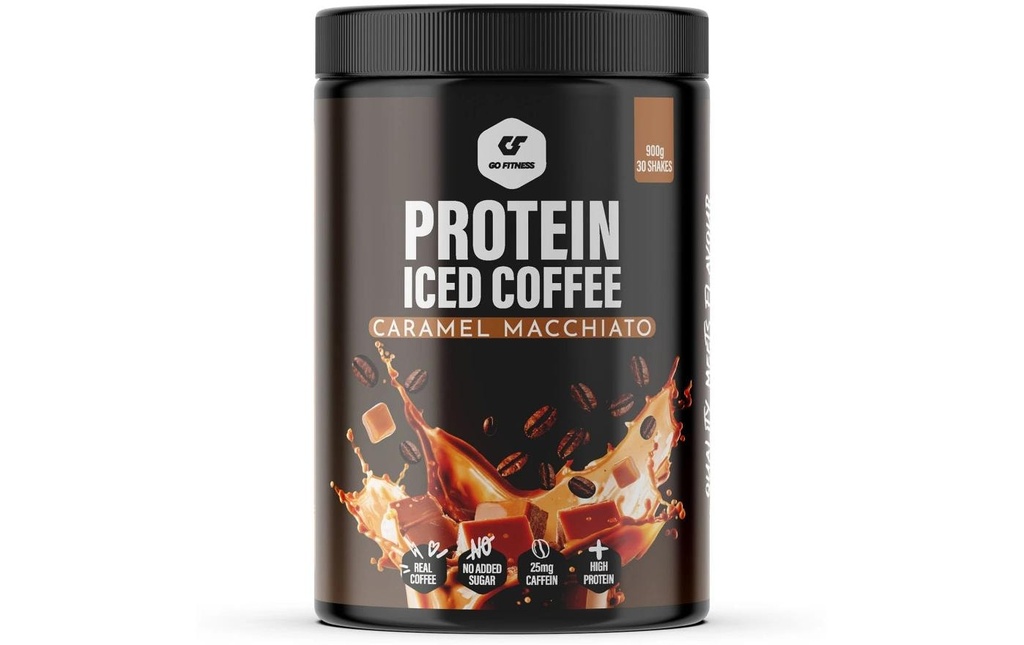 Go Fitness Poudre Protein Iced Coffee Caramel/Café 900 g