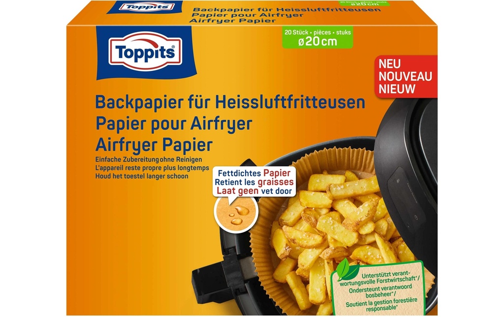 Toppits pour les friteuses à air chaud ronde, 20 Pièce/s