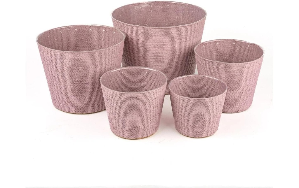 CHALET Corbeille à cordon Kornelia XL 19 x 19 x 16 cm, rose