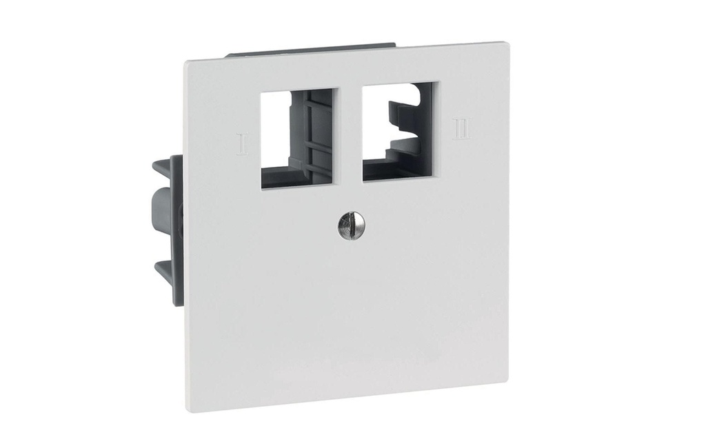 R&M Prise réseau EDIZIOdue 60 x 60, 2 x 1 Port vide, ws Cat 5 6