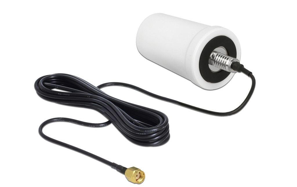 Delock Antenne Wi-Fi RP-SMA, Dualband RP-SMA 0 dBi Rayonnement omni directionnel