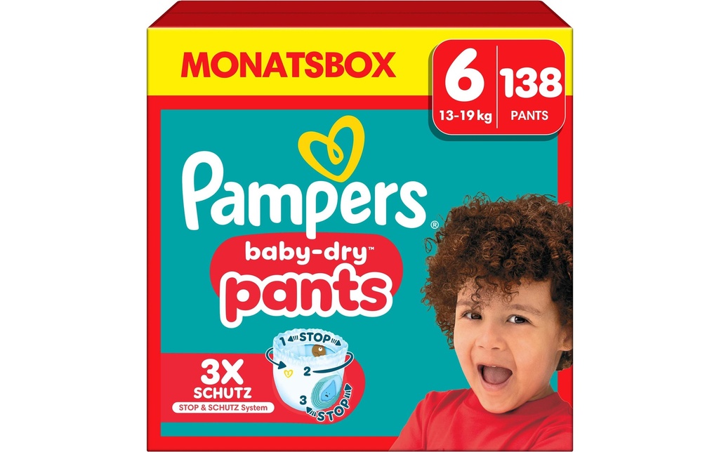 Pampers Couches Baby Dry Pants Extra Large taille 6