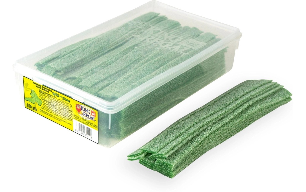 King Regal Bonbons gommeux Pomme Sour Strips 150 pièces
