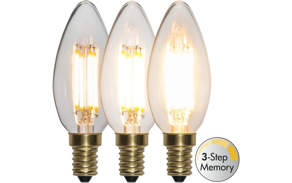 Star Trading Ampoule LED E14 C35 Soft Glow 3-step 400 lm, 2100K, 4W, 220-240 V AC