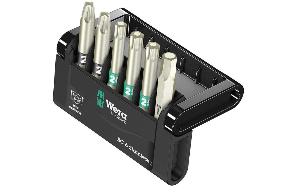Wera Kits de bits Bit-Check 6 Stainless 1, 6 Pièce/s pièce(s)