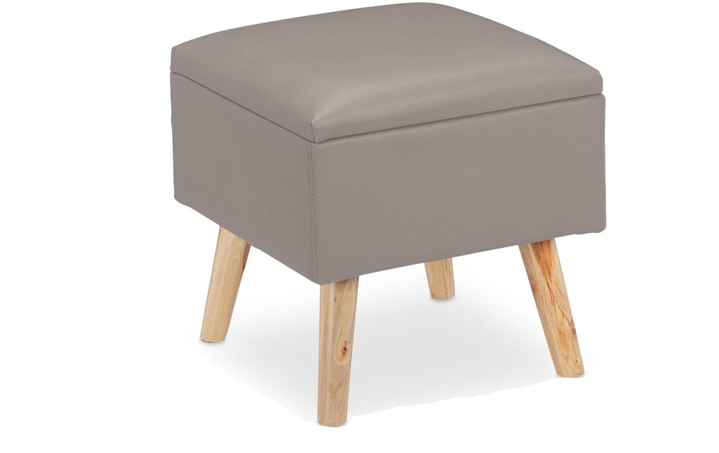 relaxdays Tabouret Gris clair