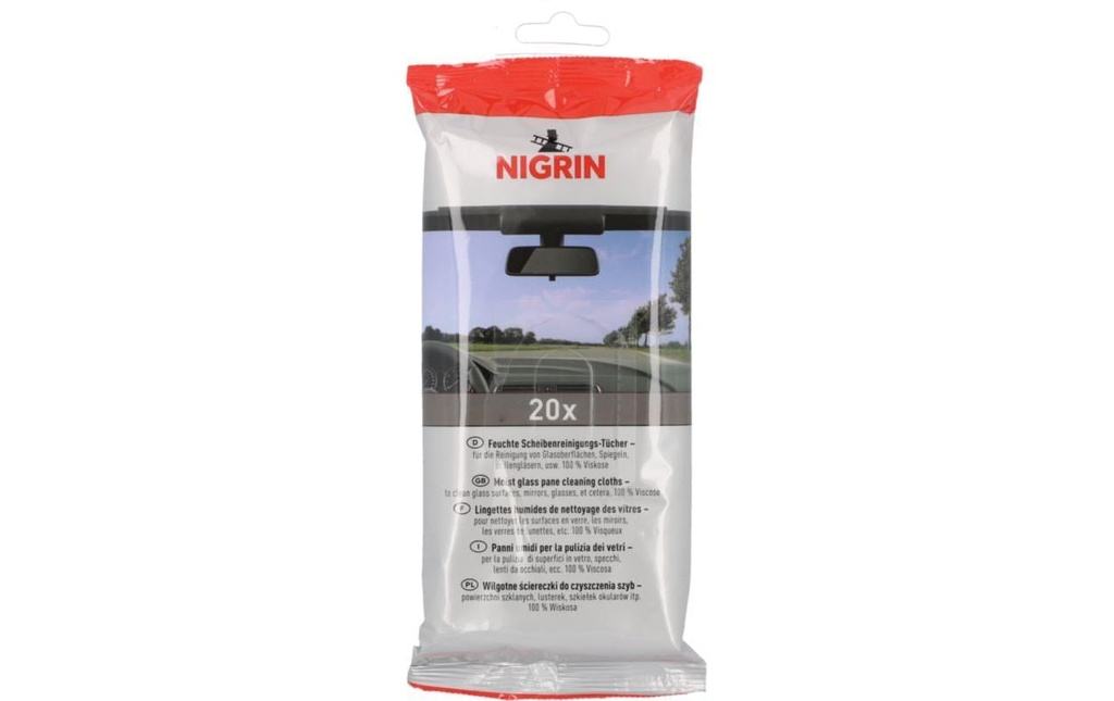 NIGRIN Chiffons de nettoyage pour vitres 20 pièces