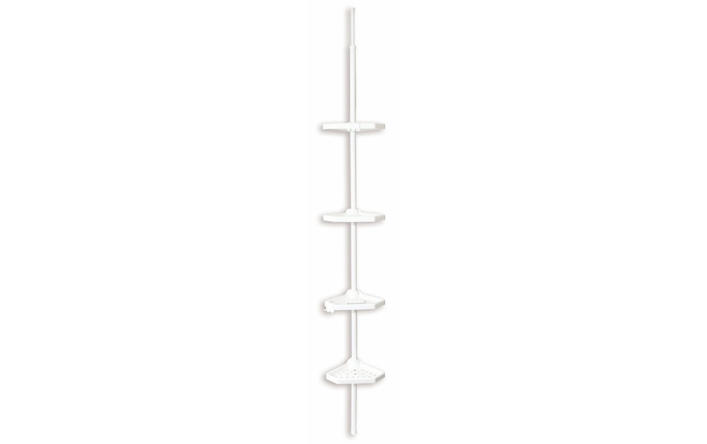 MSV Supports pour produit de douche 4 paniers, Blanc