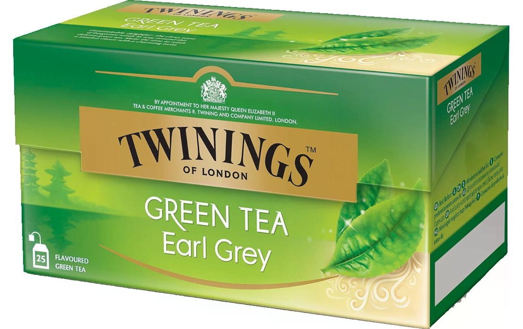 Twinings Sachet de thé Green Tea Earl Grey 25 pièces