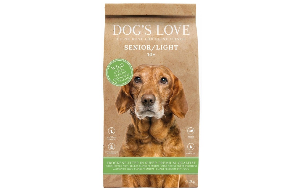 Dog's Love Alimentation sèche Senior Light Wild, 2 kg