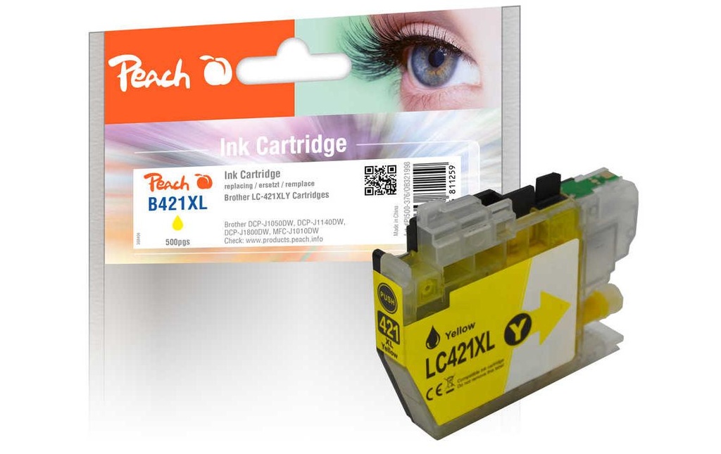 Peach Encre Brother LC-421XLY Yellow