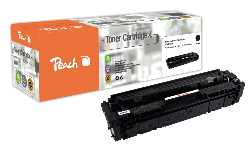 Peach Toner HP Nr. 201X (CF400X) noir